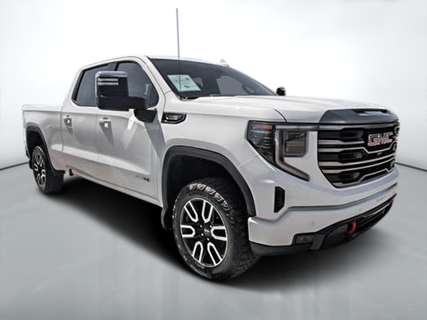 White 2024 GMC Sierra 1500 AT4 Crew Cab 4WD Pickup Truck Four-Wheel Drive Automatic