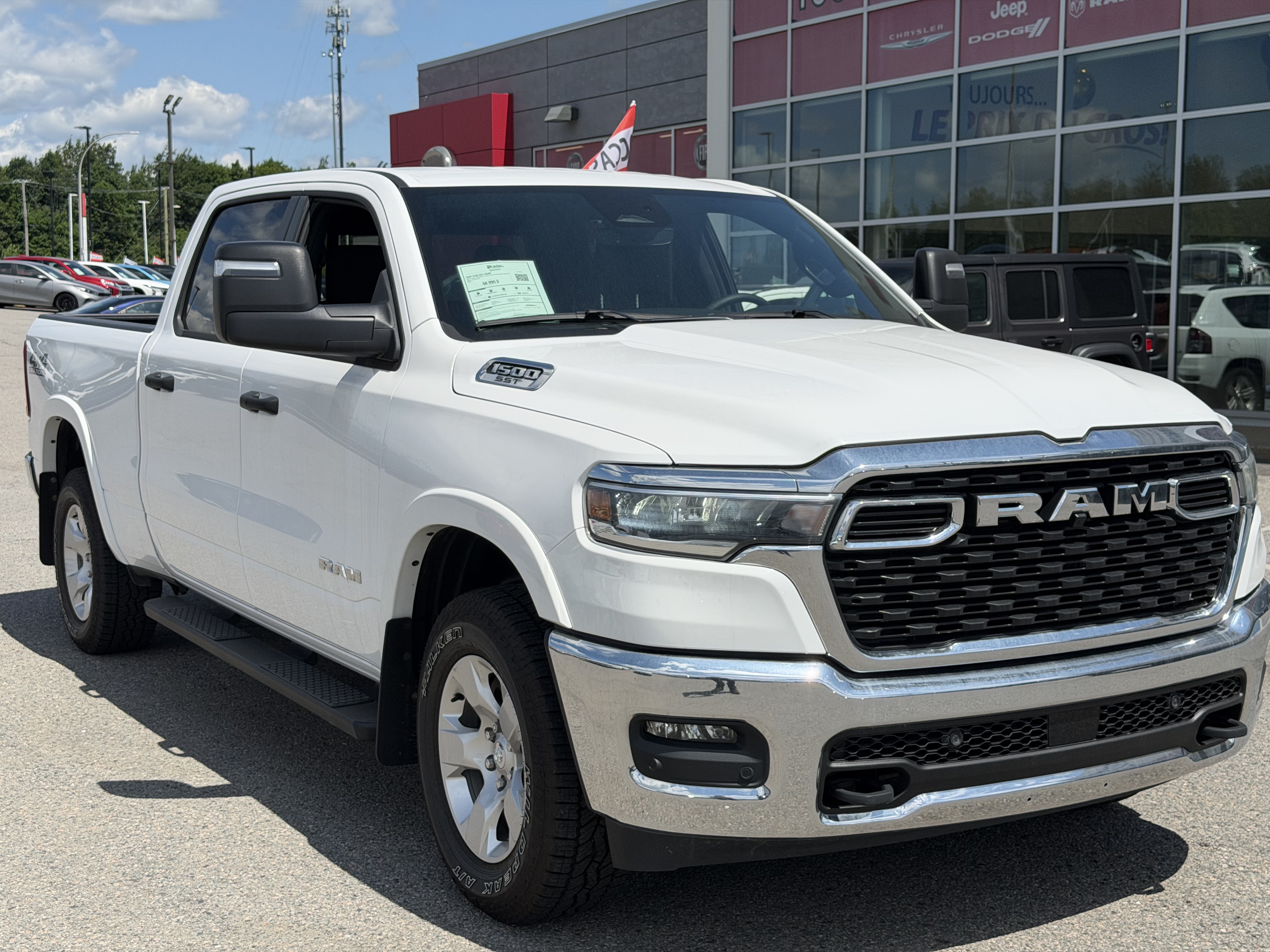 White 2025 RAM 1500 Pickup Truck Four-Wheel Drive Automatic
