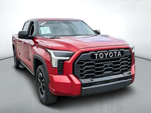 Red 2024 Toyota Tundra Hybrid Pickup Truck Four-Wheel Drive Automatic