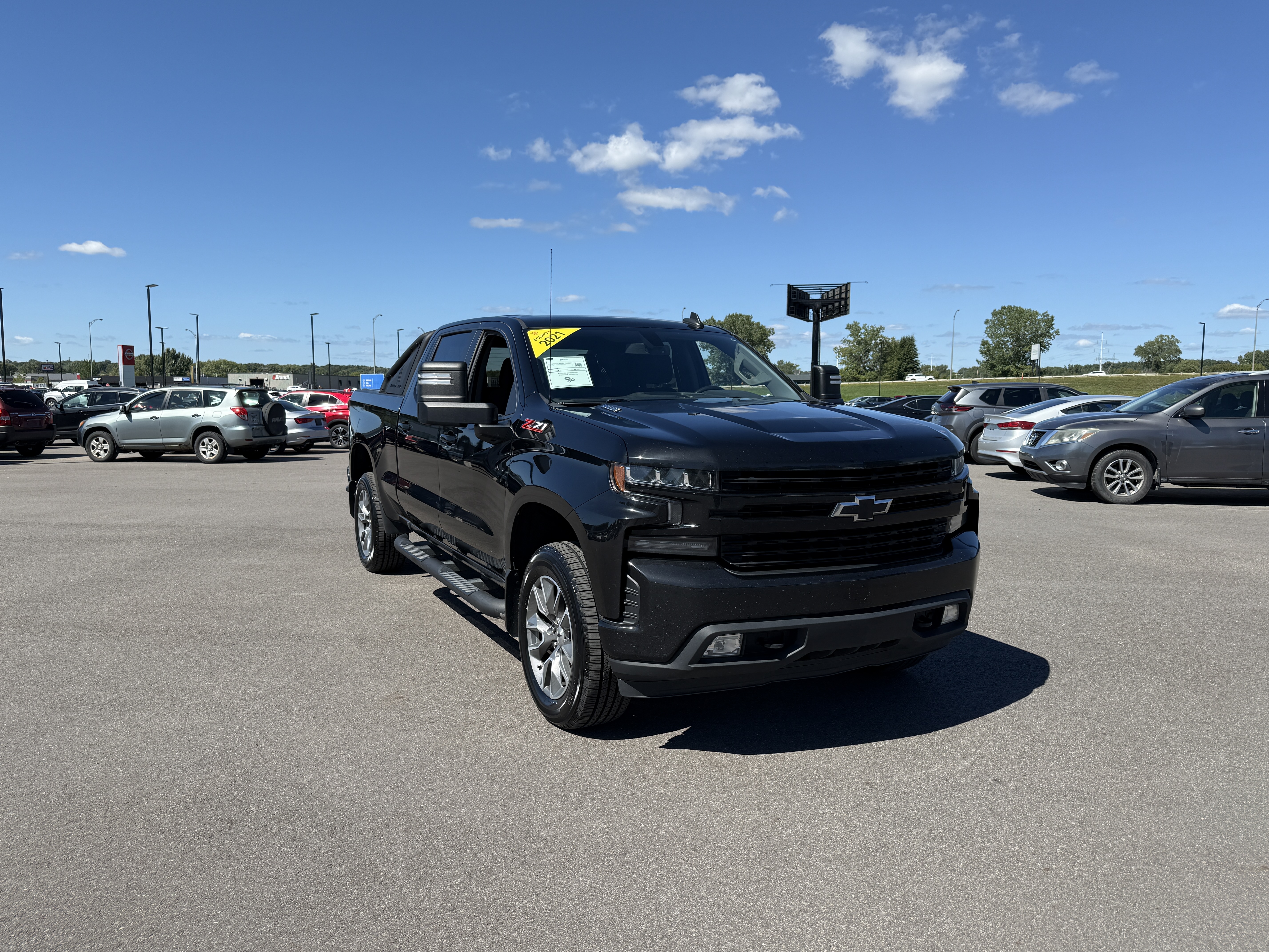 Black 2021 Chevrolet Silverado 1500 Pickup Truck Four-Wheel Drive Automatic