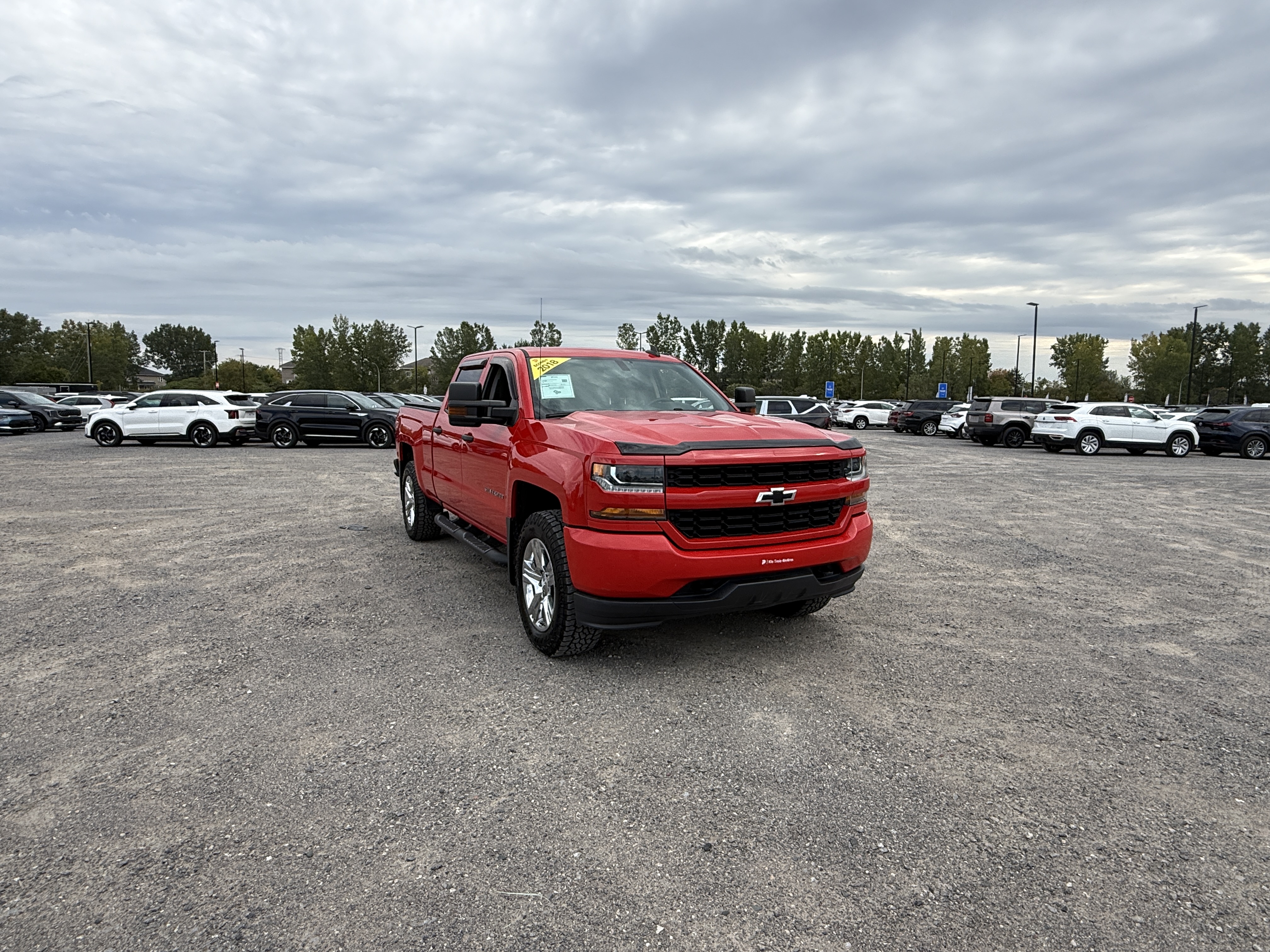 Red 2018 Chevrolet Silverado 1500 Pickup Truck Four-Wheel Drive Automatic