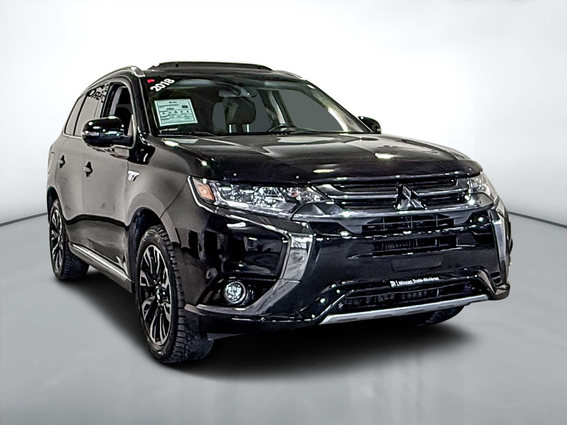 Black 2018 Mitsubishi Outlander Hybrid Plug-in SUV / Crossover All-Wheel Drive Automatic