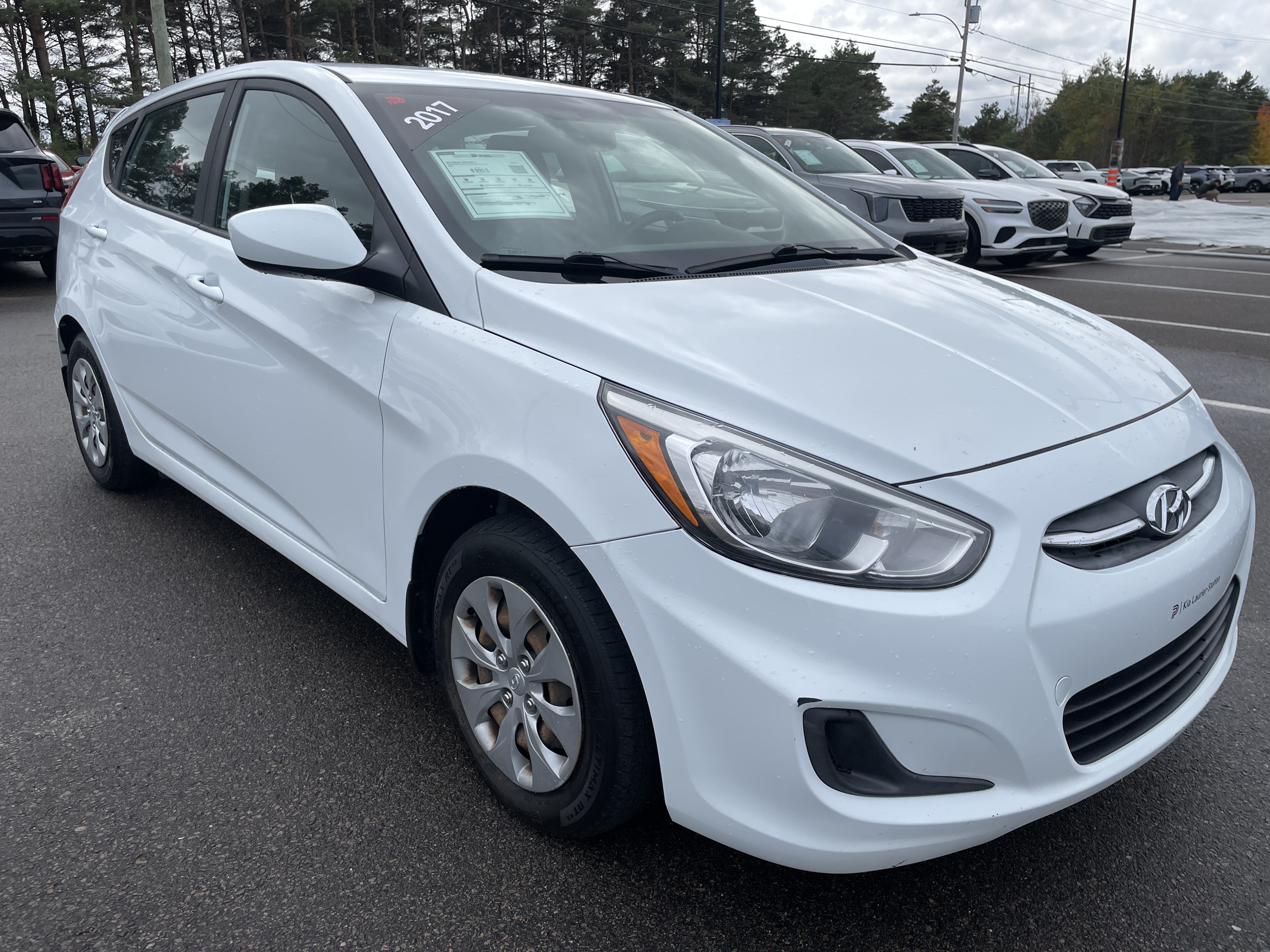 White 2017 Hyundai Accent Hatchback Manual