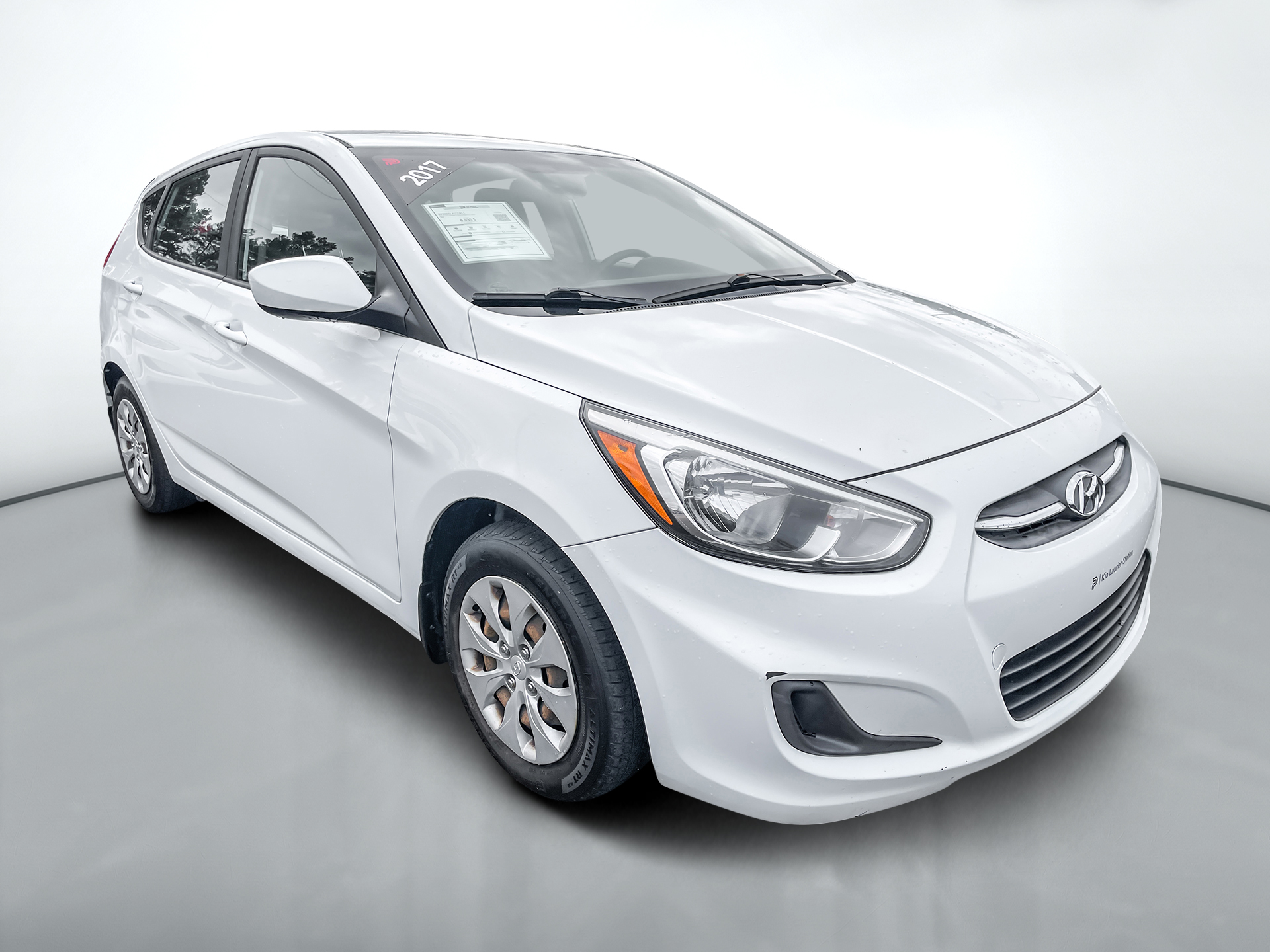 White 2017 Hyundai Accent Hatchback Manual